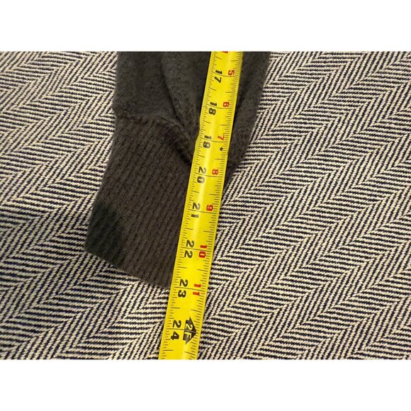 Anthropologie Dark Gray Knit Wrap Sweater Top - Picture 8 of 11